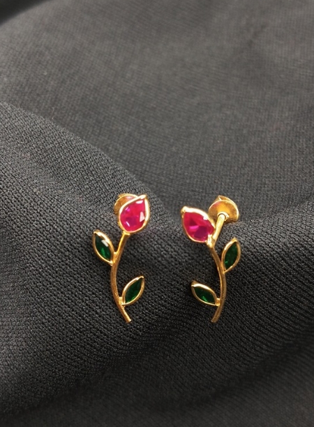 14kt tulip earring