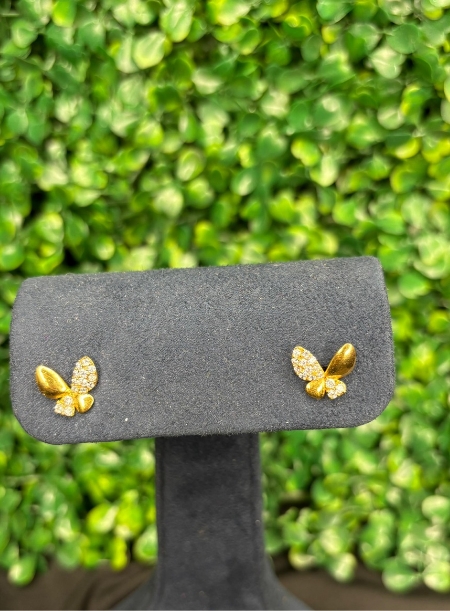 Butterfly swarovski earring