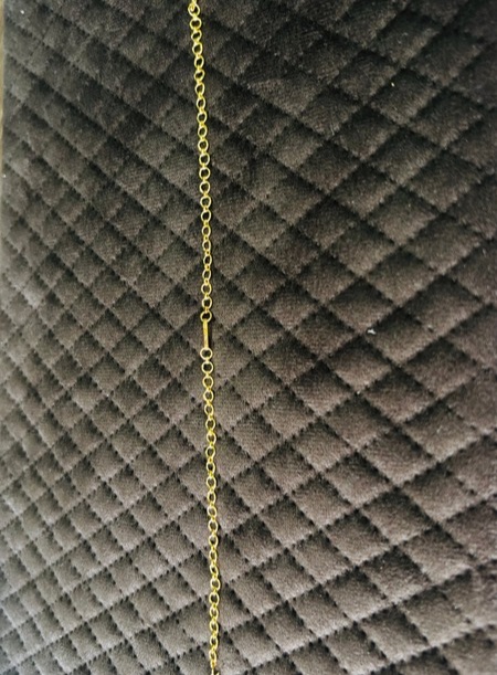 Gold back chain with rings
