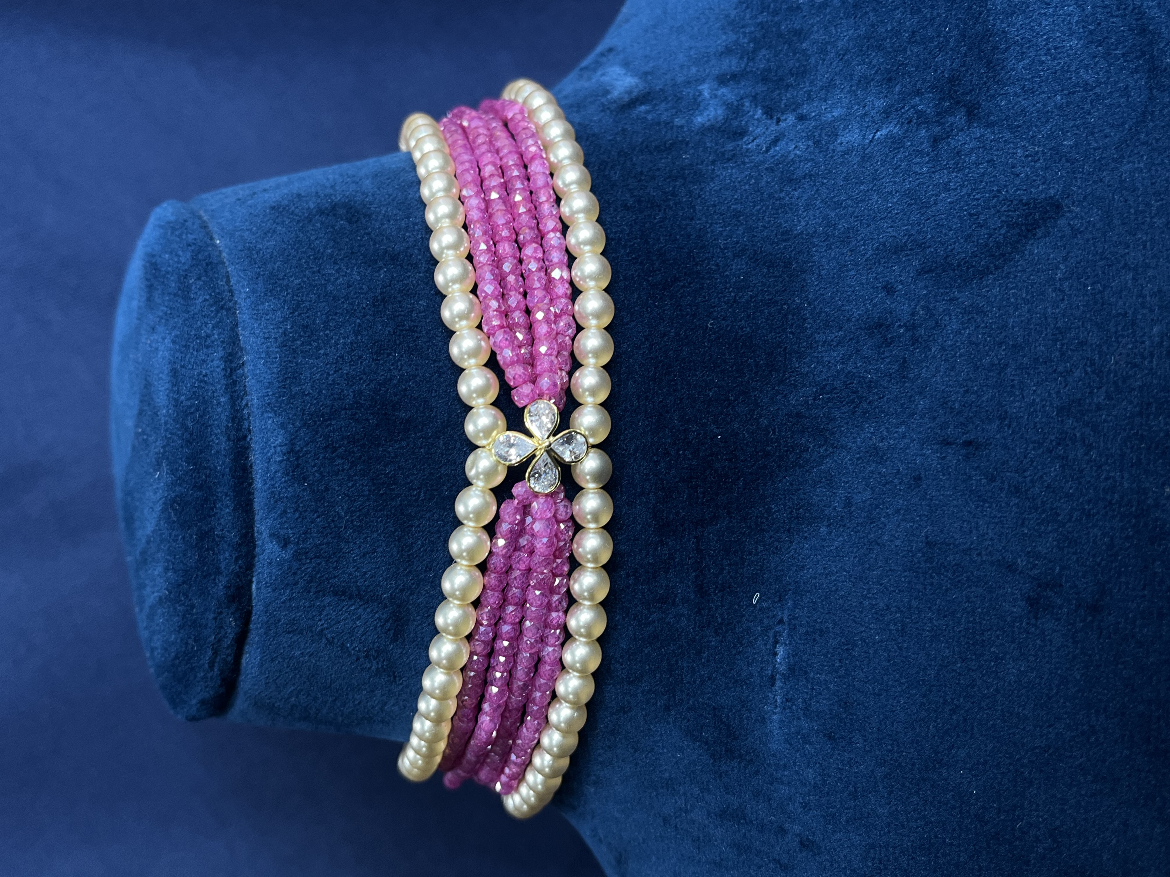 Pink & White choker