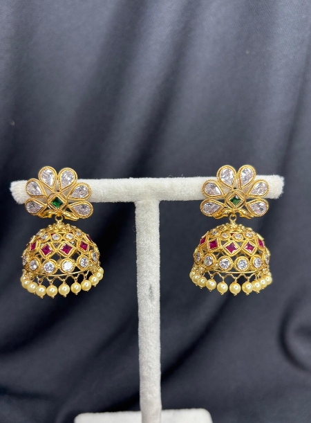 14kt polki earring