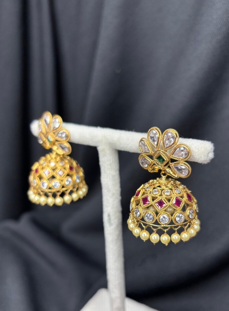 14kt polki earring