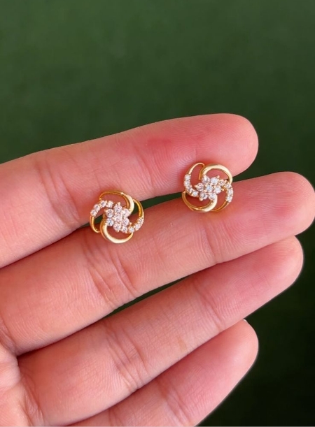 Gold Swarovski studs