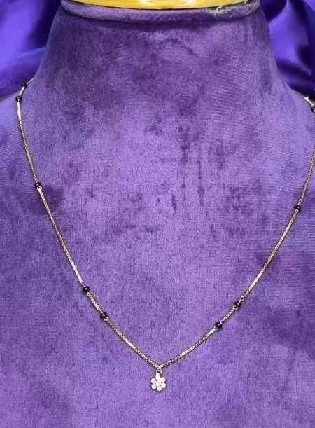 Daily wear black bead chain